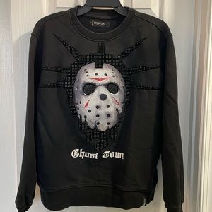 UNISEX ROKUSTUDIO Ghost Town Jason Crew Neck LONGSLEEVE SWEATSHIRT SIZE L Black